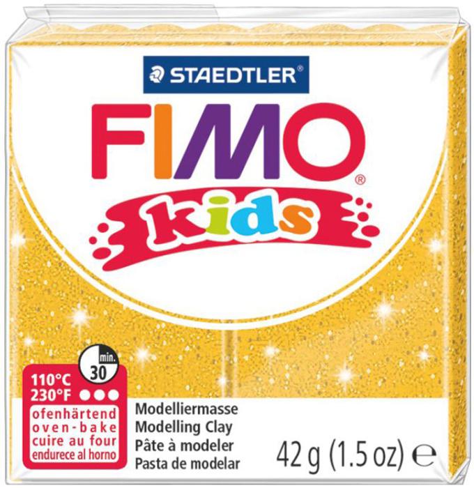 Глина полимерная Fimo Kids с блестками 42 г Золотой (8030-112)