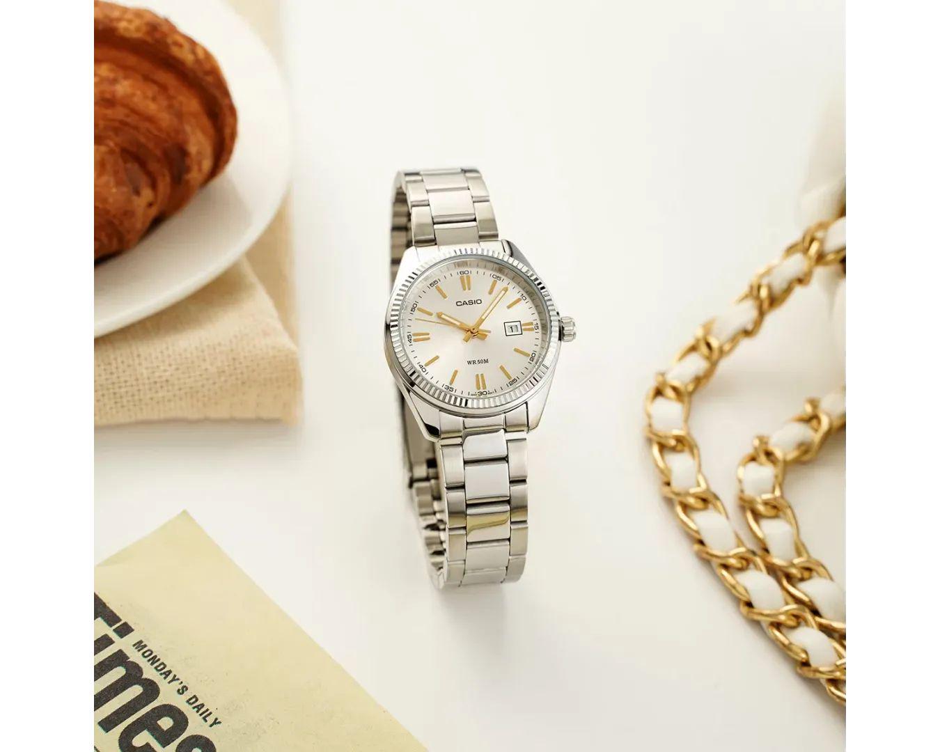 Наручний годинник жіночий Casio Casio LTP-1302D-7A2 d 30 мм Срібний/Білий - фото 5 Наручний годинник жіночий Casio Casio LTP-1302D-7A2 d 30 мм Срібний/Білий - фото 5