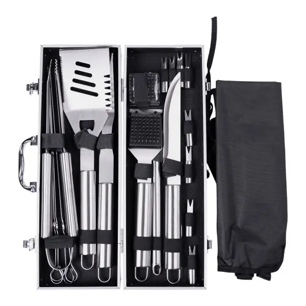 Набір аксесуарів для грилю та барбекю в кейсі 19 предметів (OY18245)