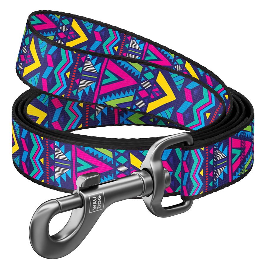 Поводок для собак WAUDOG Инди нейлоновый 122 см 20 мм (25197)