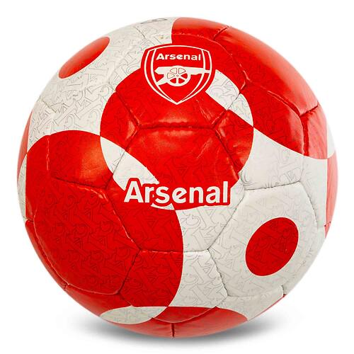 Мяч футбольный Ballonstar ARSENAL FB-7582 №5 PU Гриппи сшит вручную Красно-белый (31773506)