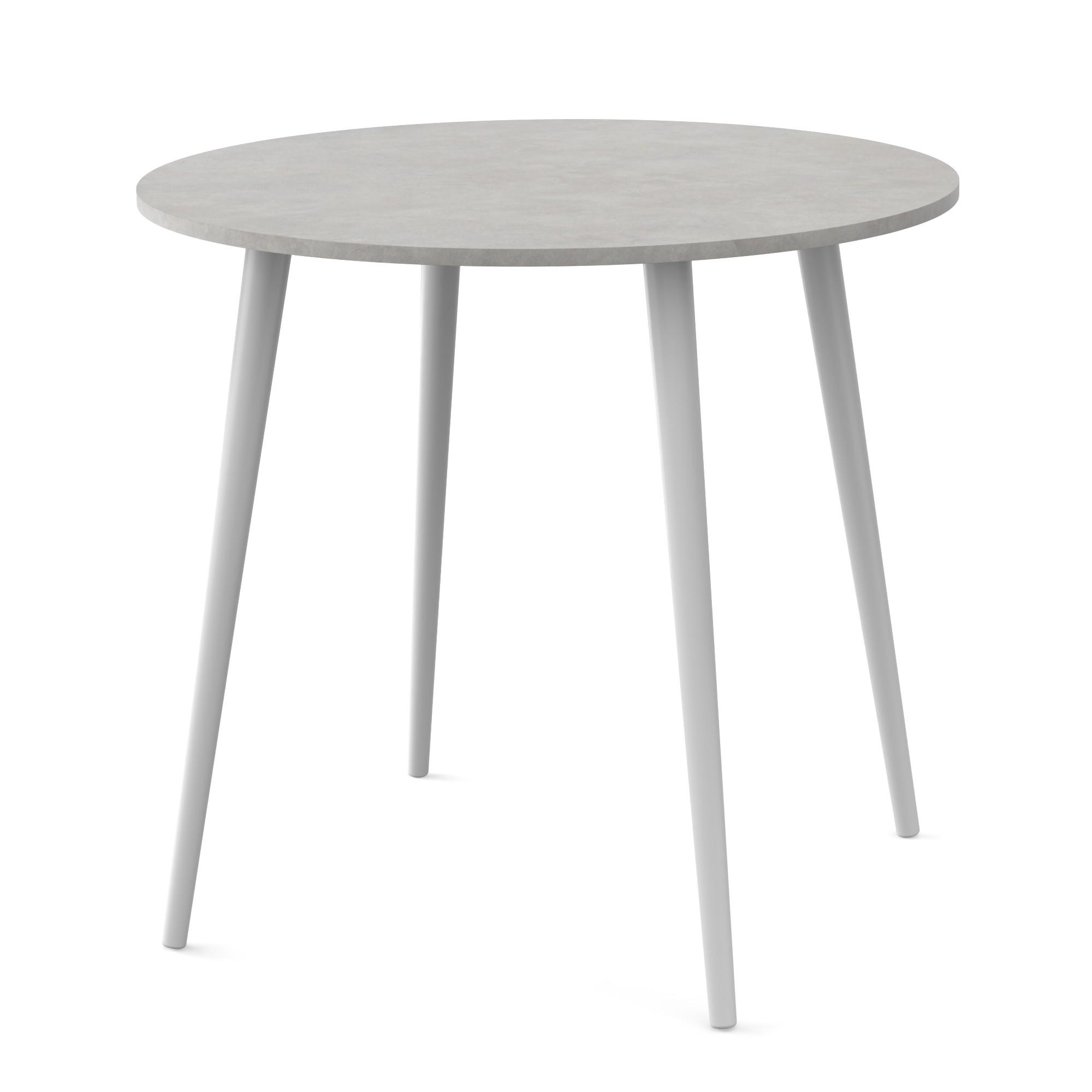 Стіл круглий Неман СЕТ-4 18 мм Клауд гранада/Білий (5589541)