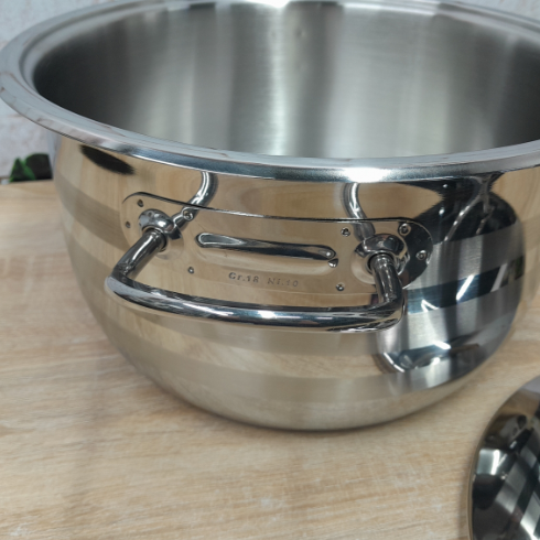 Каструля зі сталевою кришкою OMS з нержавіючої сталі для газу і індукці 3,3 л (2005.3,3) - фото 9 Каструля зі сталевою кришкою OMS з нержавіючої сталі для газу і індукці 3,3 л (2005.3,3) - фото 9