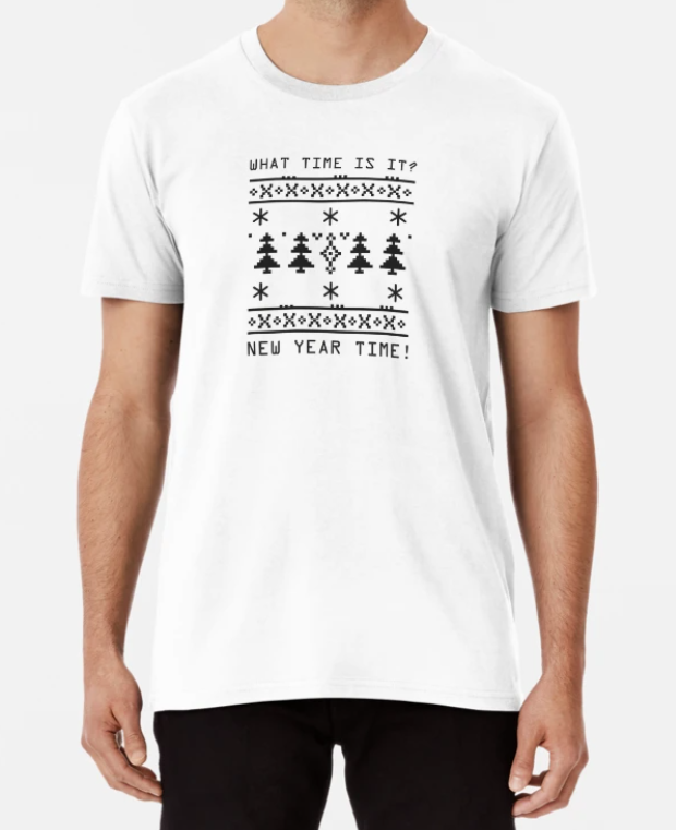 Футболка чоловіча новорічна Stedman з принтом New Year Time XXL Білий (НГ64-11)
