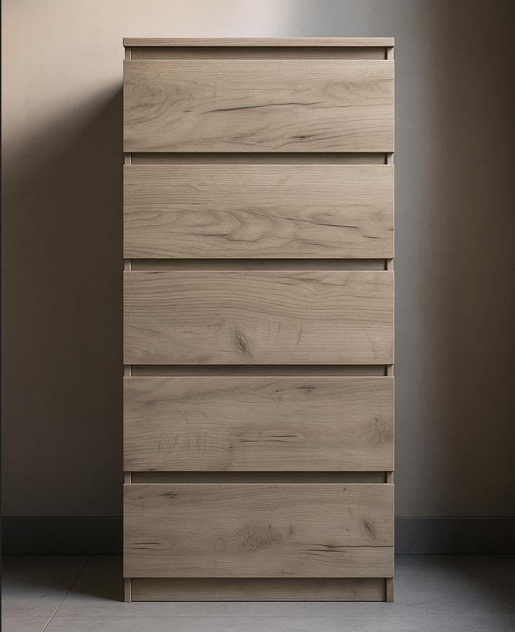 Комод для одежды Мастер Форм Брайт 500х376х1170 мм Дуб крафт серый (20173) - фото 2