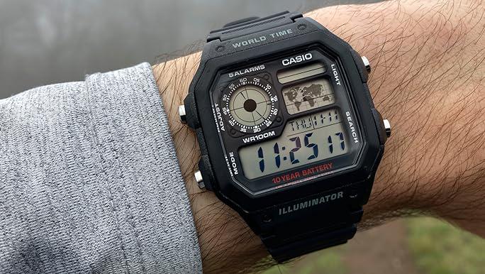 Годинник водонепроникний чоловічий Casio AE-1200WH-1A (1141-0132) - фото 6