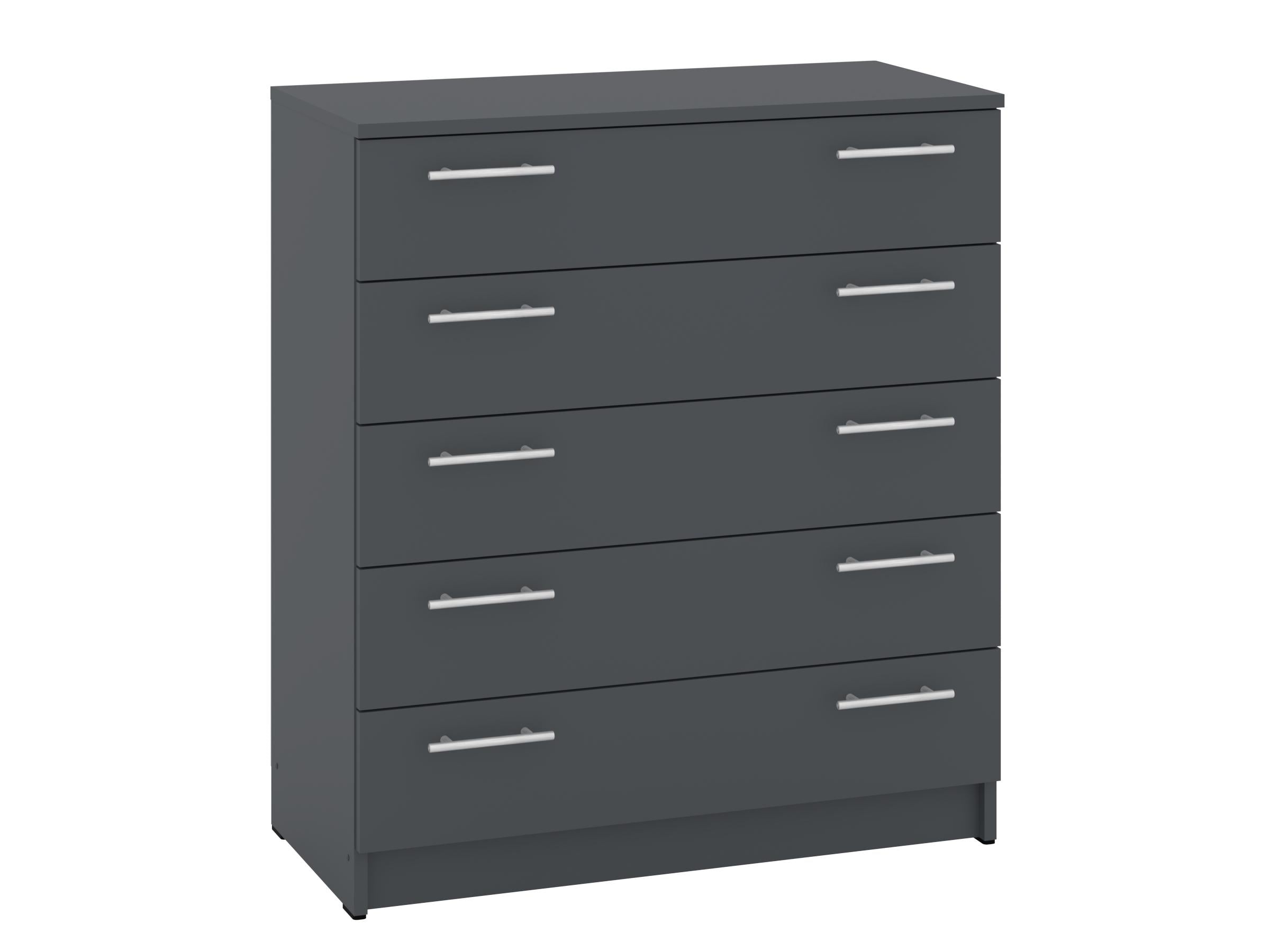 Комод с ящиками PEHOTIN К-5 ДСП 80х38х90 см Антрацит (PN-100651)