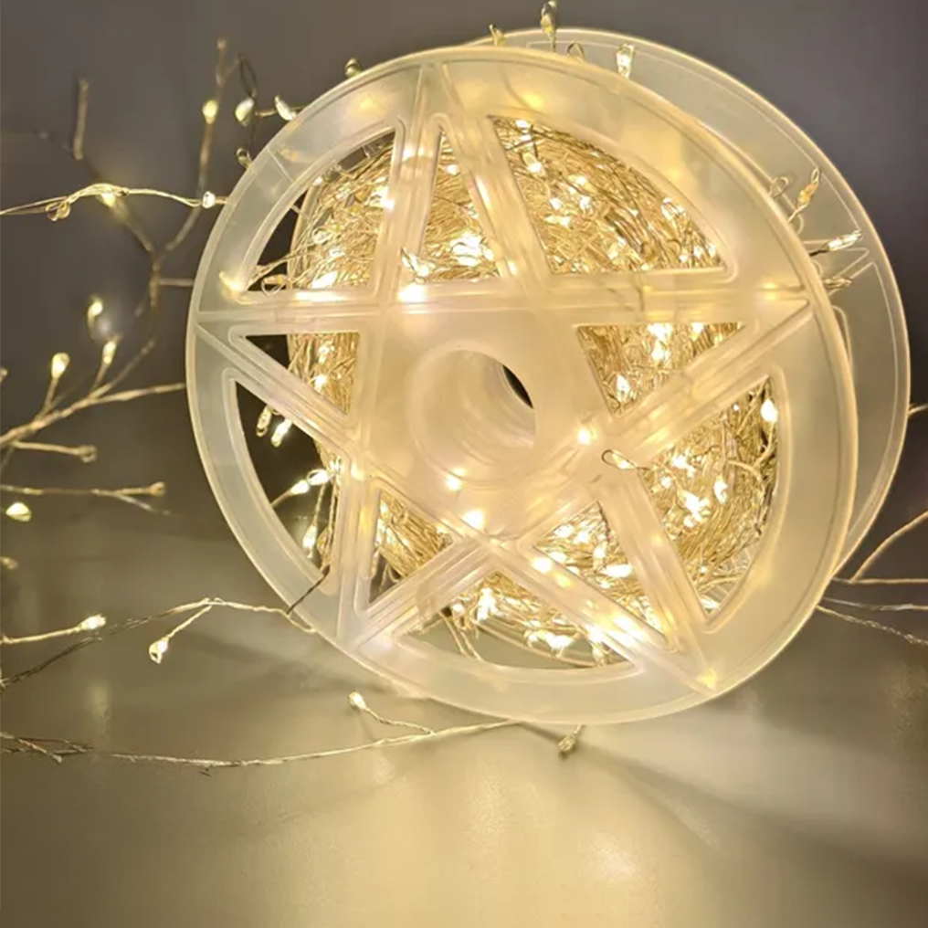 Гірлянда світлодіодна мішура Роса 50 м 1500 LED 220V 8 режимів Теплий білий - фото 9 Гірлянда світлодіодна мішура Роса 50 м 1500 LED 220V 8 режимів Теплий білий - фото 9