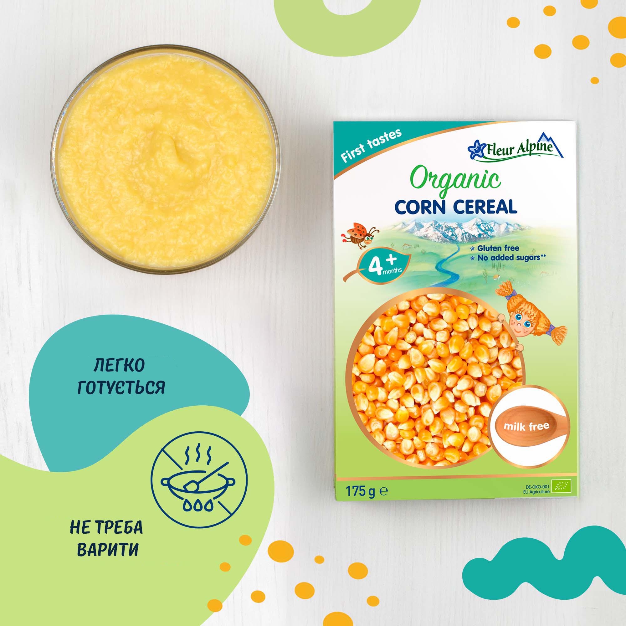 Каша безмолочна дитяча Fleur Alpine Organic Corn кукурудзяна з 4 місяців (4779050670124) - фото 4