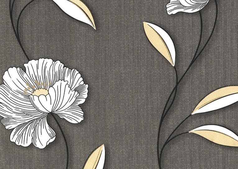 Обои тисненные Эксклюзив Люкс на бумажной основе 0,53х10,05 м Темно-серый (031-11)