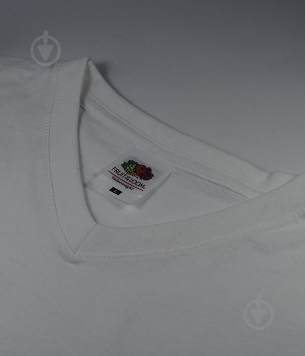 Футболка Fruit of the Loom Valueweight v-neck S Белый (061066030S) - фото 3