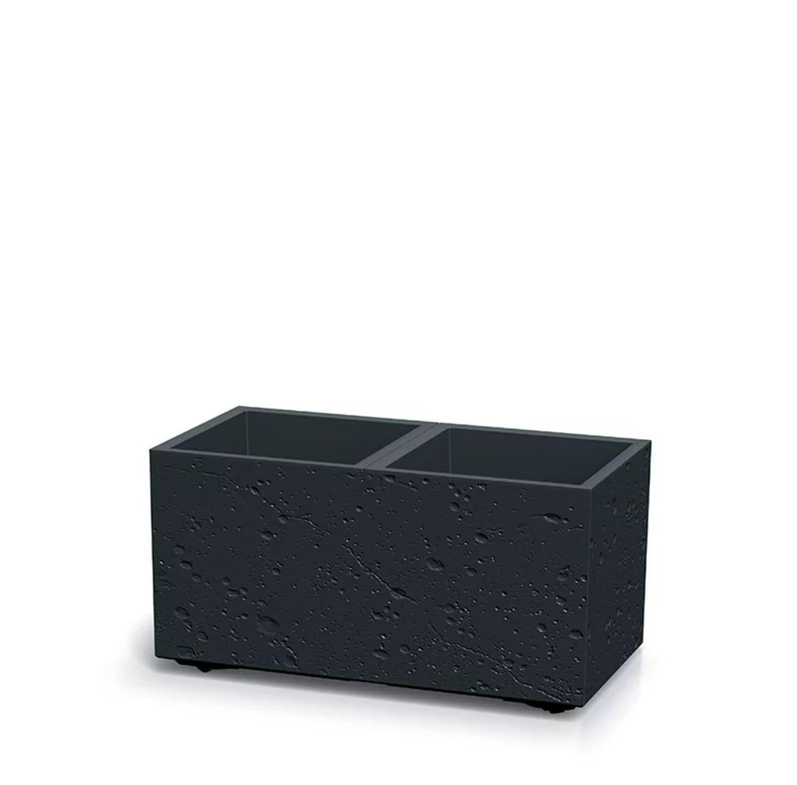 Горшок для цветов Prospeprlast на роликах Sierra Case Beton Effect 60 см Черный бетон (DSI600E-B411)
