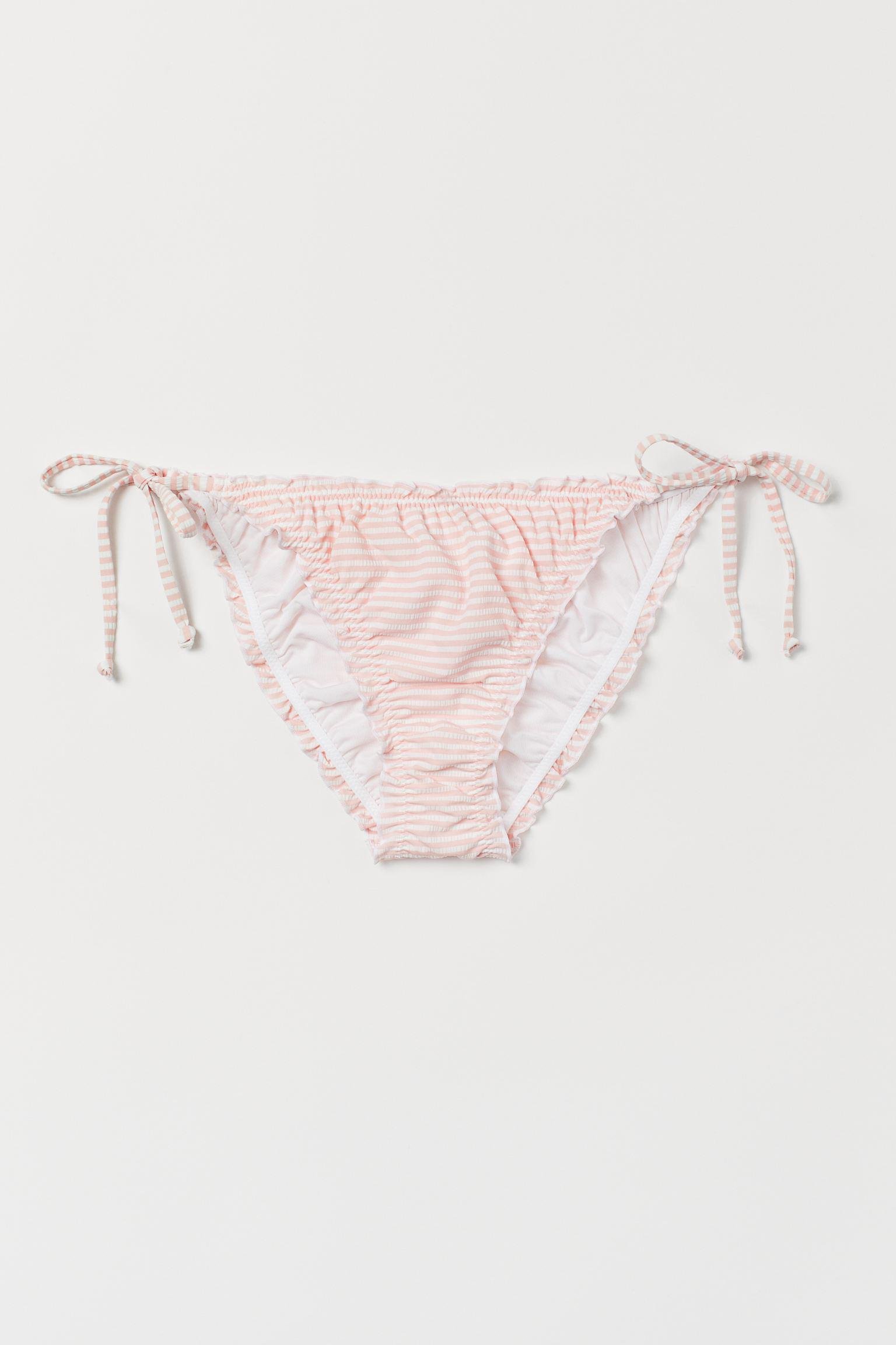 Трусики купальные H&M Полоска р. 44 Бело-розовый (2202629758)