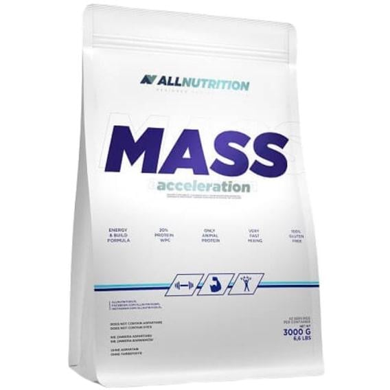 Гейнер All Nutrition Mass Acceleration 3000 г 42 порции Strawberry