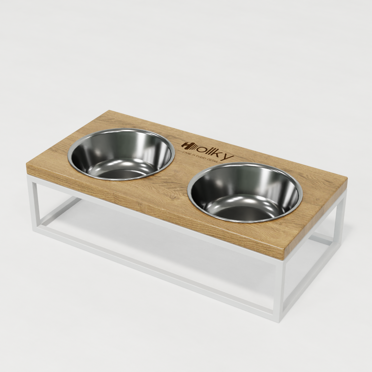 Миски на подставке для средних собак и больших котов Hollky Base M 2х0,95 л (BM-422110-WHNT) - фото 9 Миски на подставке для средних собак и больших котов Hollky Base M 2х0,95 л (BM-422110-WHNT) - фото 9