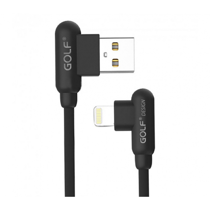 Кабель GOLF GC 45 Lightning USB 2.4A 1 м Черный