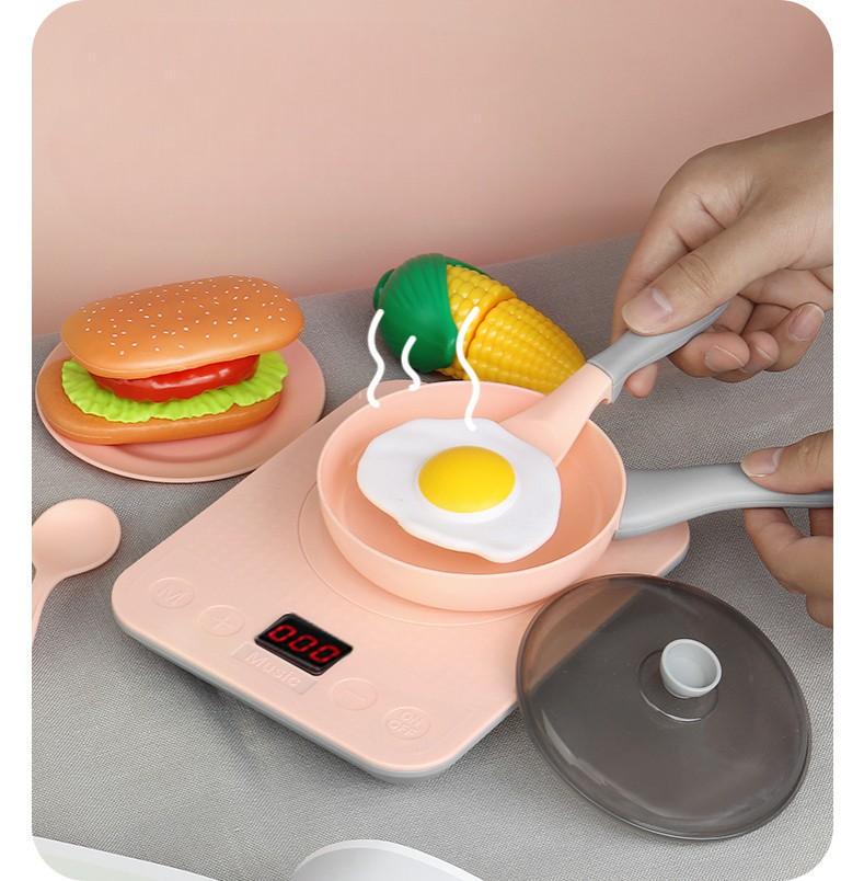 Ігровий набір Dream Kitchen дитяча інтерактивна кухня і посуд 55 предметів Рожевий - фото 6