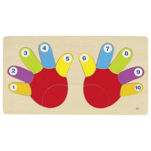 Розвиваюча іграшка Goki пазл Ручки (57875G)