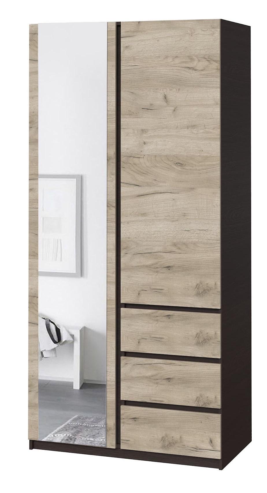 Шкаф в прихожую Мастер Форм Брайт 1000х520х2000 мм Венге магия/Дуб крафт серый (21232)