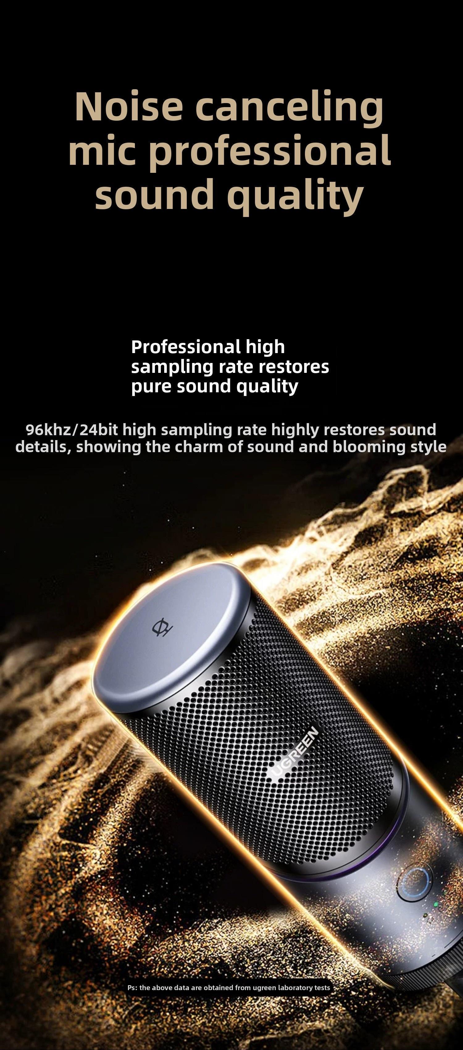 Мікрофон настільний Ugreen 96кГц/24біт 3.5 мм (55729) - фото 13 Мікрофон настільний Ugreen 96кГц/24біт 3.5 мм (55729) - фото 13