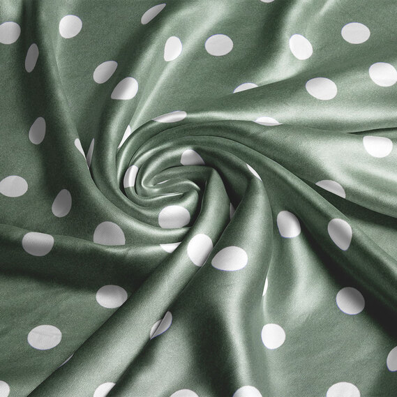 Ткань атлас-шелк стрейч IDEIA Горошек 1,5 м Хаки (2200004220055)