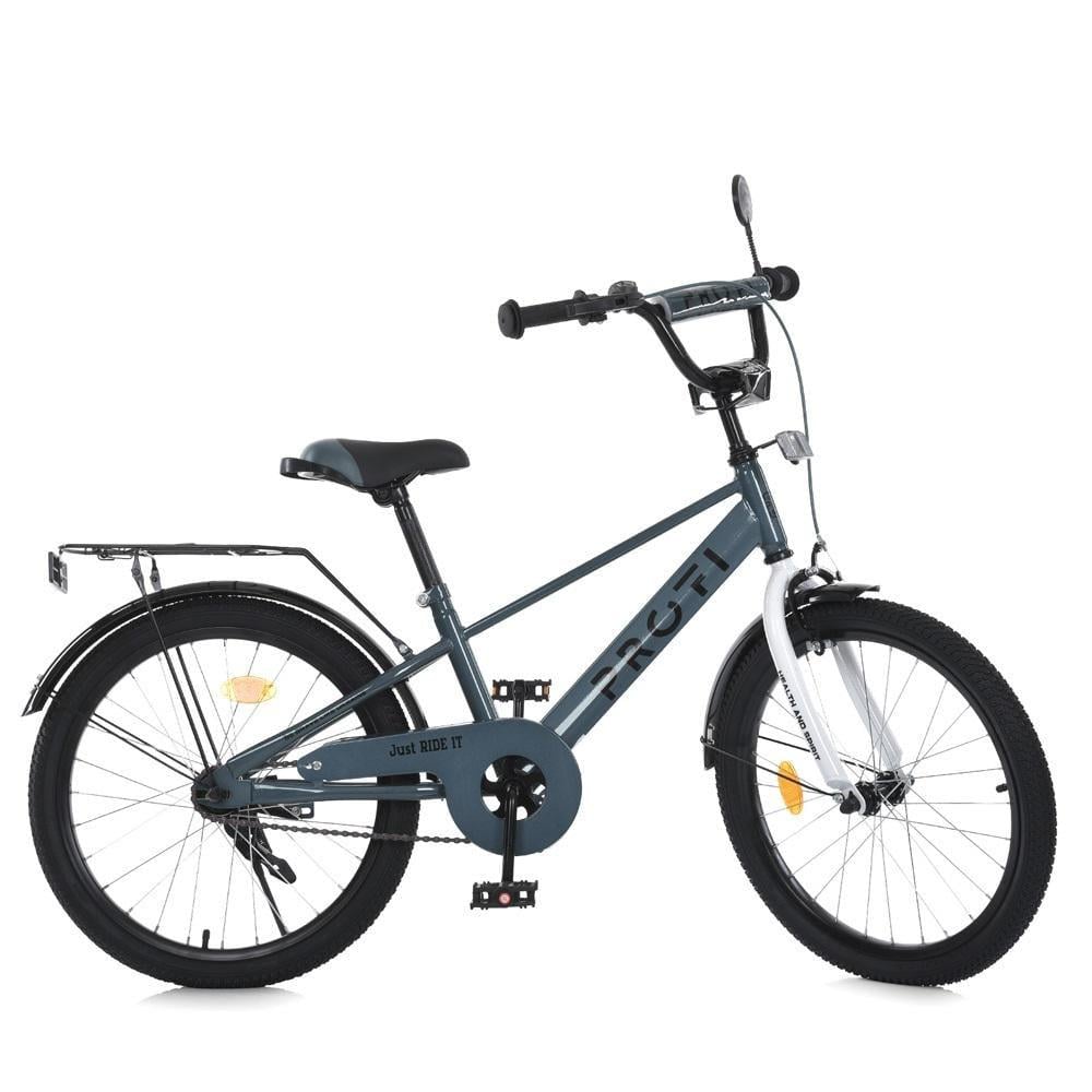 Дитячий велосипед PROF1 Brave 20" з багажником Хакі - фото 1 Дитячий велосипед PROF1 Brave 20" з багажником Хакі - фото 1