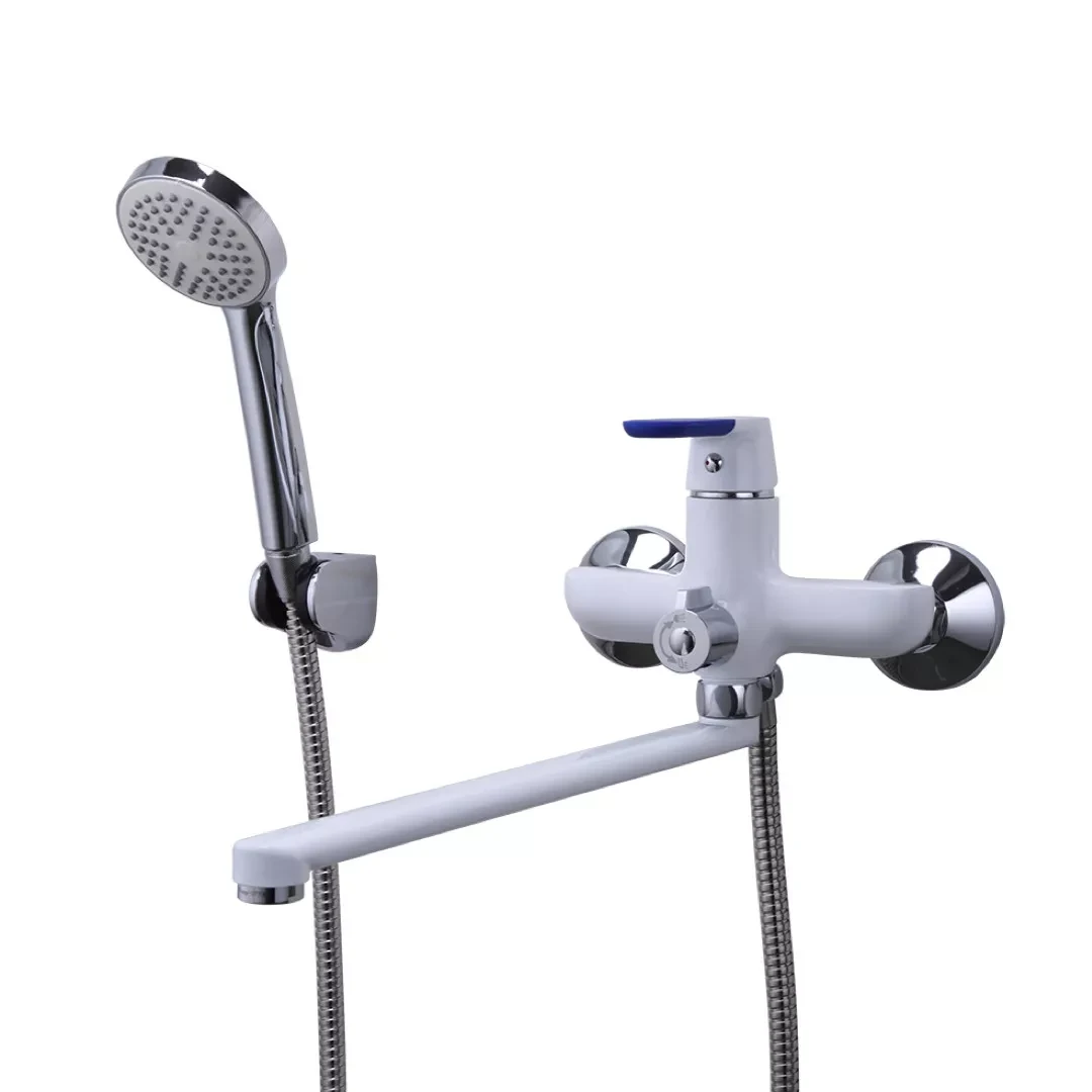 Змішувач для ванни Frap F2234 з душовим гарнітуром Білий/Хром (2465586808)