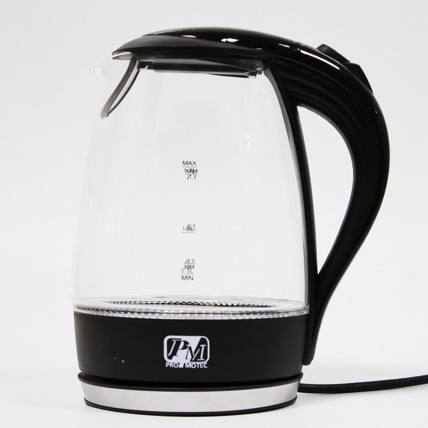 Электрочайник стеклянный Promotec PM 810 Черный (PM810I)