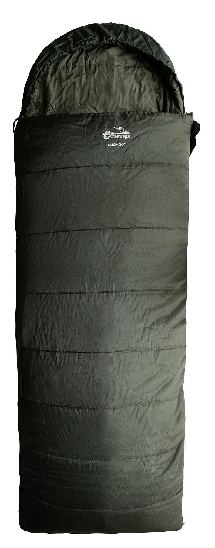 Спальный мешок-одеяло Tramp Taiga 200 Regular правый 220 см Green (TRS-059R-R)