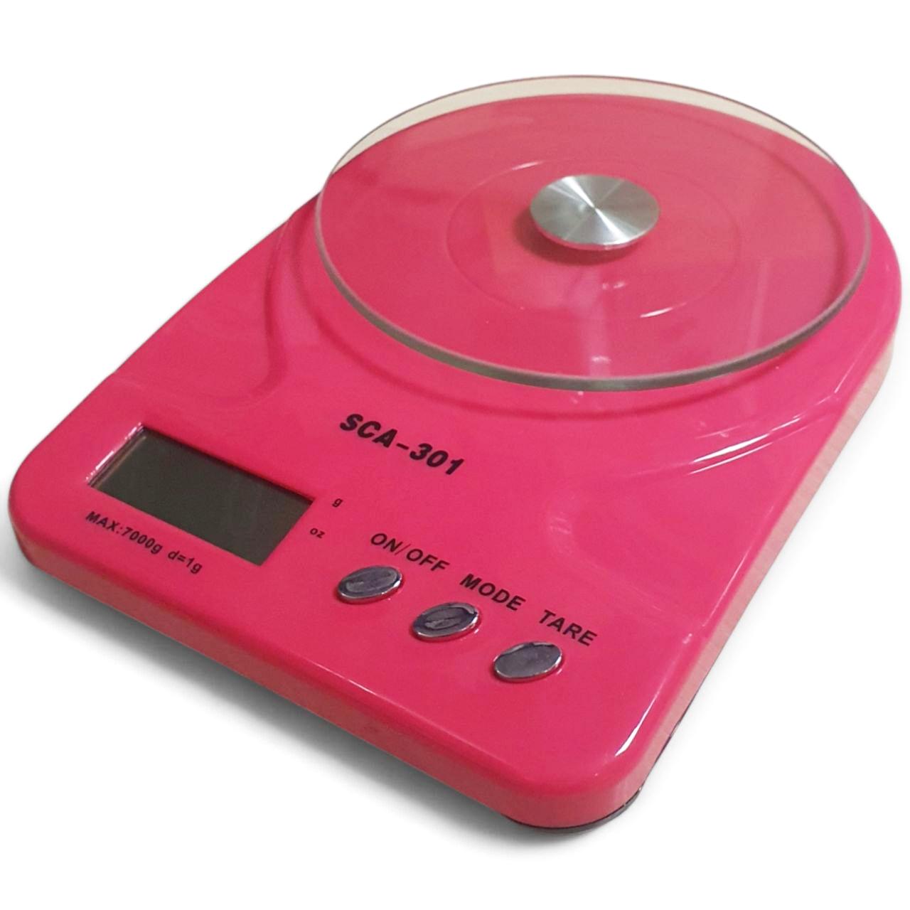 Ваги кухонні SCA-301 7 кг 1 г Pink (000002370P) Ваги кухонні SCA-301 7 кг 1 г Pink (000002370P)