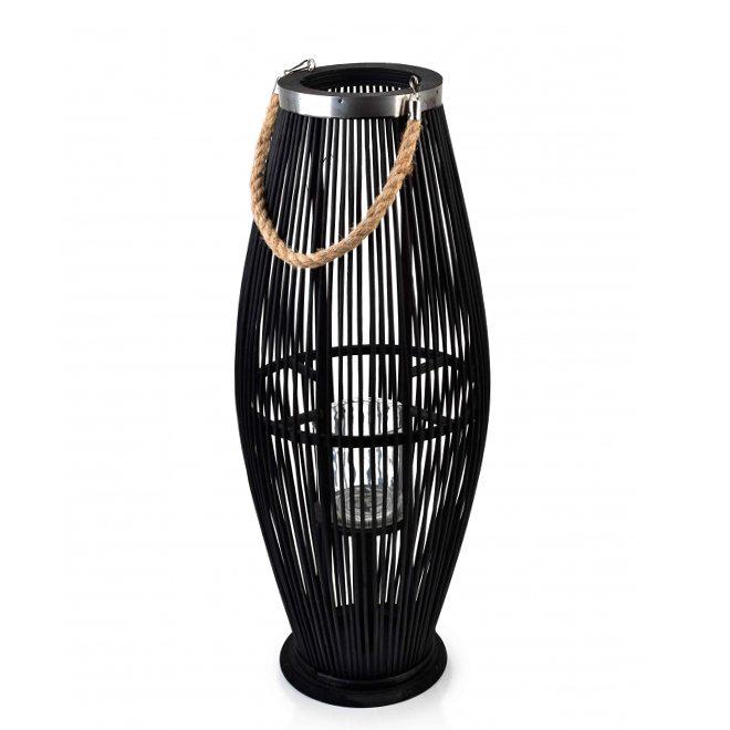 Подсвечник-фонарь Flora Lucie Black (35630)