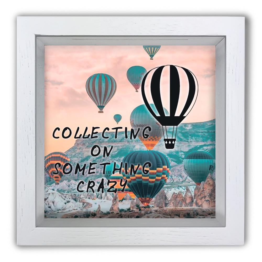Копилка Collecting for something crazy деревянная 20x20x6,5 см Белый (хркп0012ба)