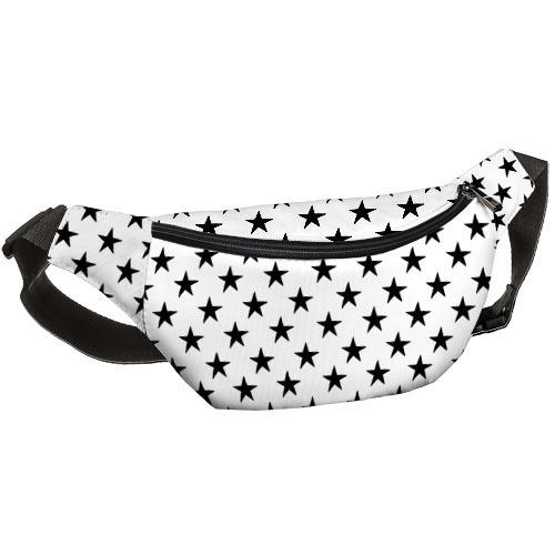 Сумка-бананка через плечо и пояс Presentville Bumbag Звезды на белом фоне 27х16 см (BB_19A006_BL) Сумка-бананка через плечо и пояс Presentville Bumbag Звезды на белом фоне 27х16 см (BB_19A006_BL)