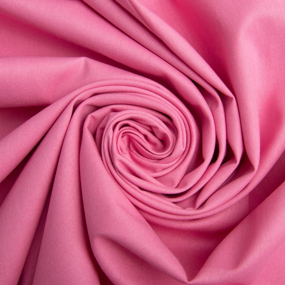 Ткань бязь ранфорс для постельного белья хлопок V-90 130 гр/м2 240 см Темно-розовый