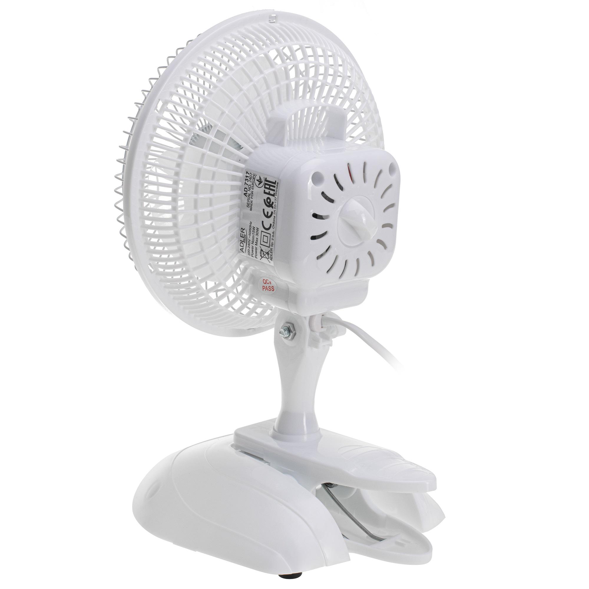 Вентилятор настільний Adler AD 7317 White - фото 5 Вентилятор настільний Adler AD 7317 White - фото 5