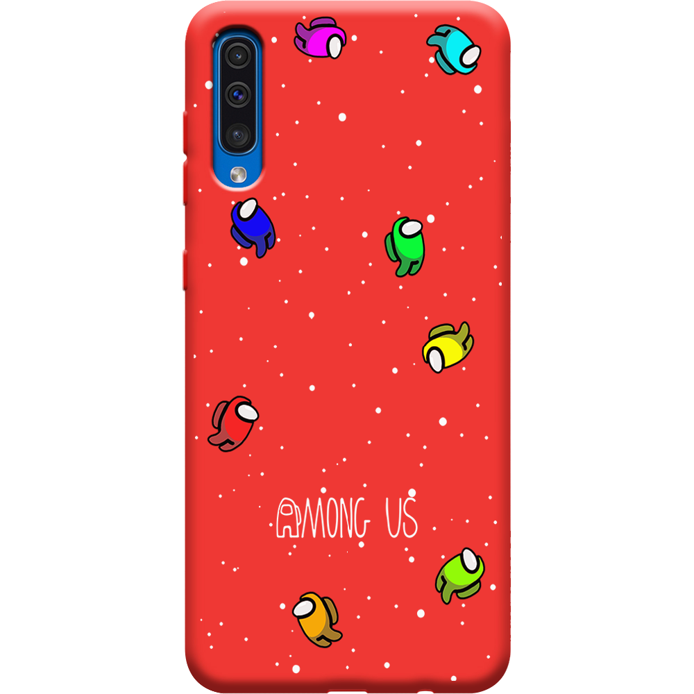 Чохол Boxface Samsung A505 Galaxy A50 Among Us Invisible Червоний силікон  (36417-bk76-37013)