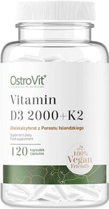 Витамины OstroVit Vitamin D3 2000 K2 120 caps - фото 1