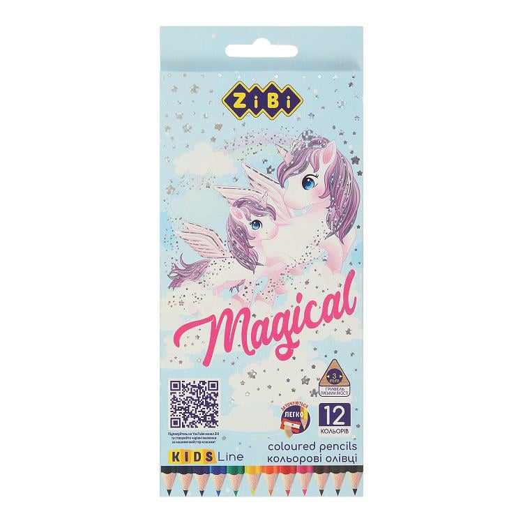 Олівці кольорові ZiBi Kids Line Магія 12 кольорів (MTT-149715)