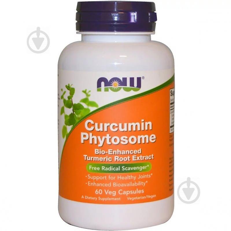 Фитосома куркумина, Now Foods, Curcumin Phytosome, 60 растительных капсул Фитосома куркумина, Now Foods, Curcumin Phytosome, 60 растительных капсул