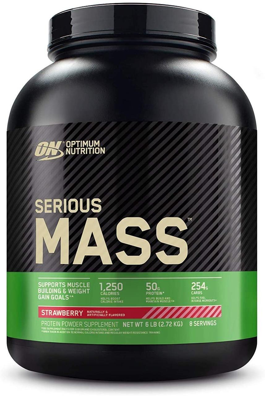 Гейнер Optimum Nutrition Serious Mass Клубника 2,72 кг
