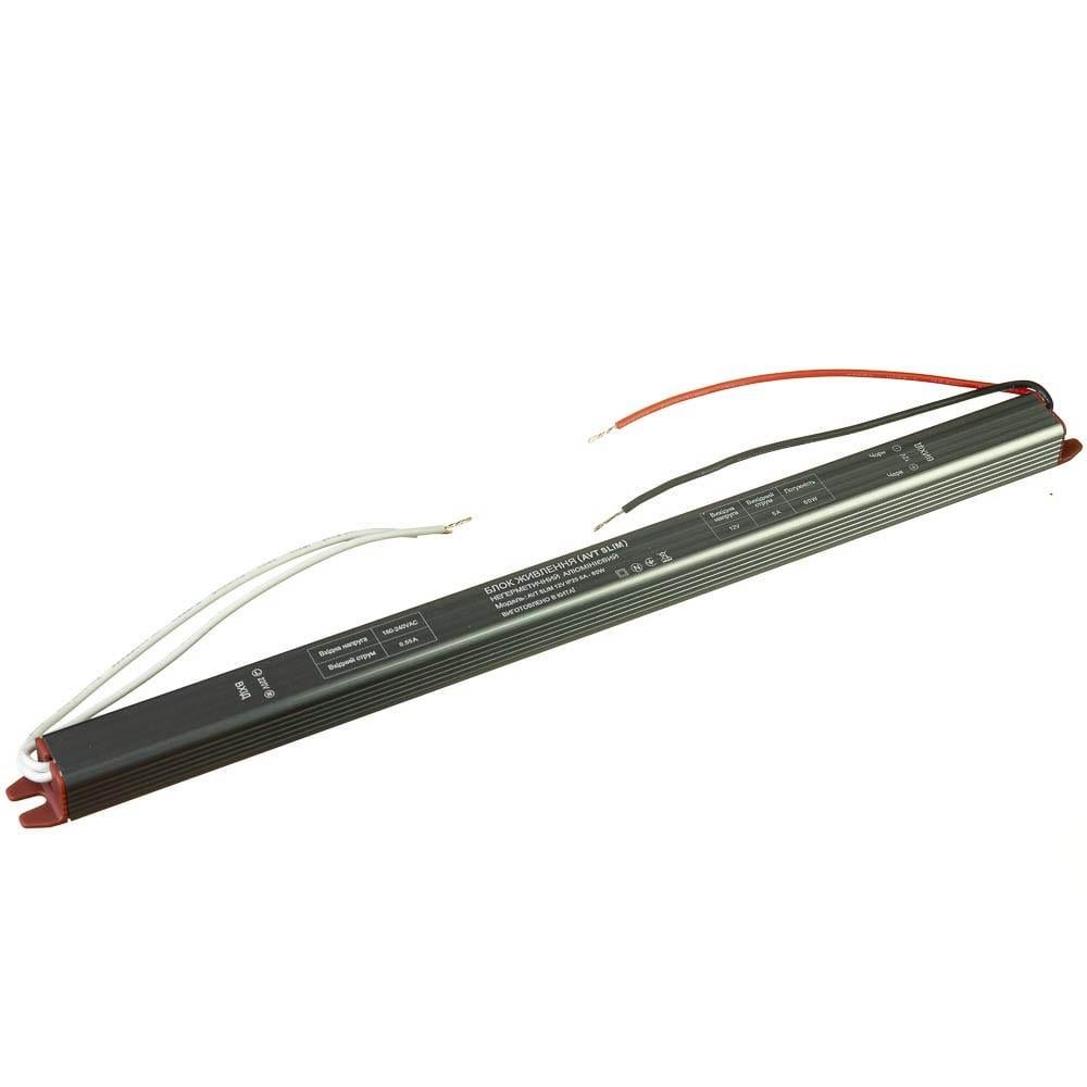 Блок питания AVT Slim узкий 12 В 5 А 60 Вт IP20