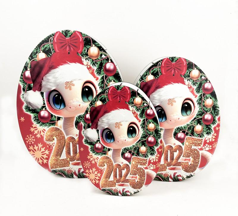 Набор коробок киндер Новогодняя змея большая 34 см/средняя 29 см/маленькая 24 см (012208)