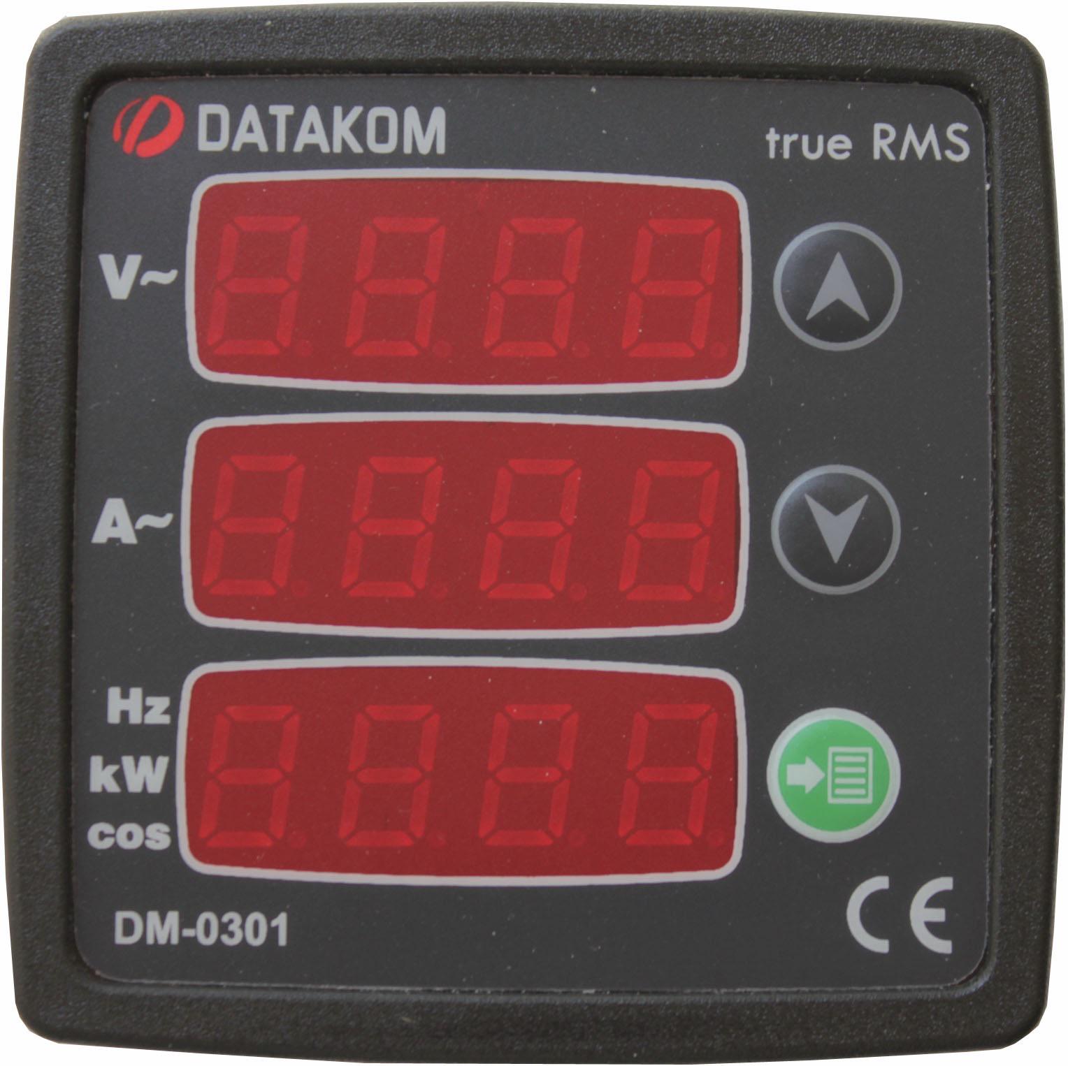 Мультиметр Datakom DM-0301 170-275V 1 фаза 72x72 мм 3 дисплея