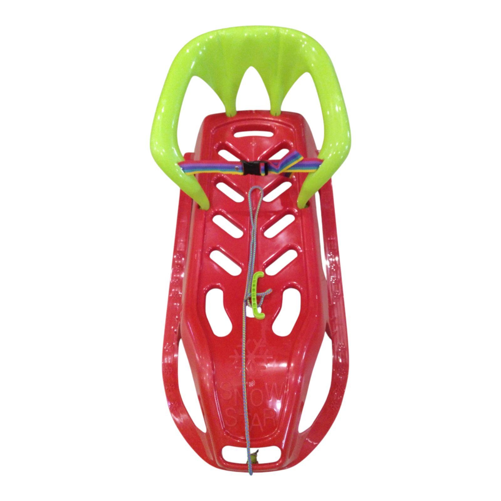 Санки-дитячі зі спинкою Marmat Snow Star Червоний (111) - фото 5