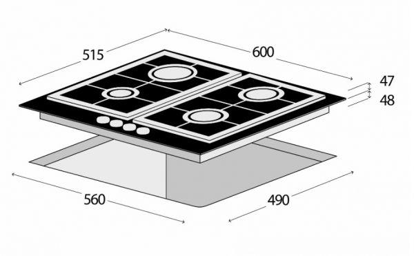 Варочная поверхность газовая Concept PDV 7060wh (1385601) - фото 9