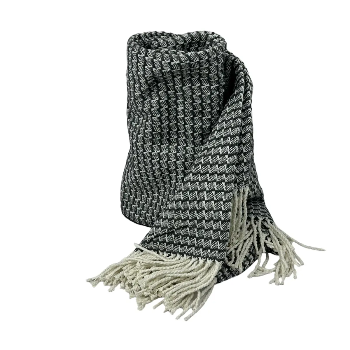 Плед хлопковый Vladi Valencia 3179 хлопок 50% 140х200 см Серый (8-6-4627815)