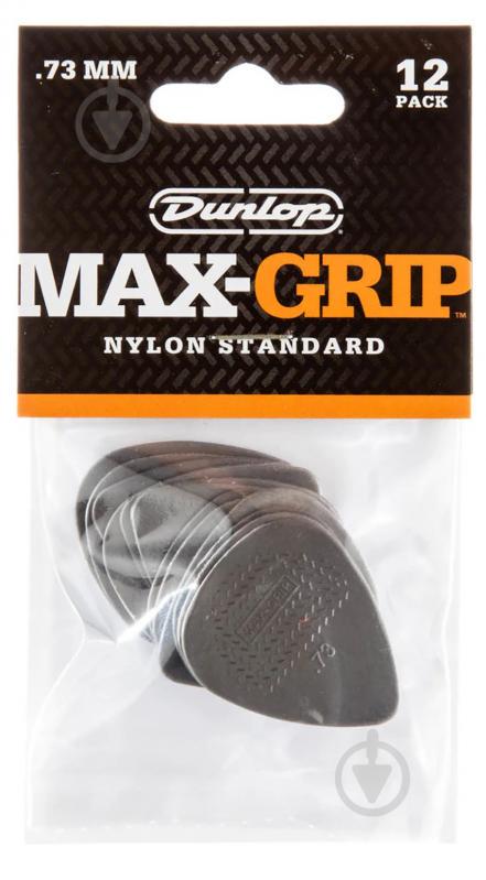 Медіатори Dunlop 449P.73 Max-Grip Nylon Standard Player's Pack 0.73 mm (12 шт.) - фото 1