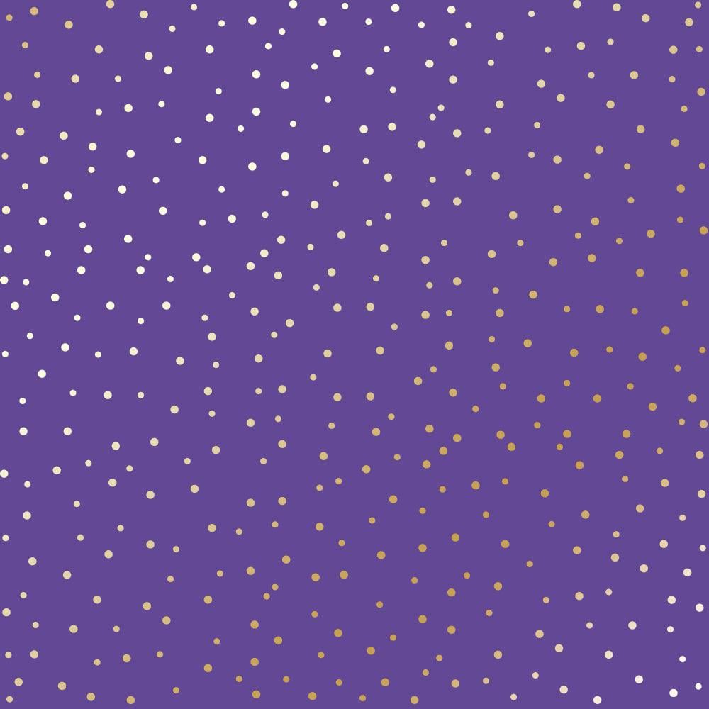 Лист бумаги односторонний Golden Drops с фольгированием 30,5х30,5 см Lavender