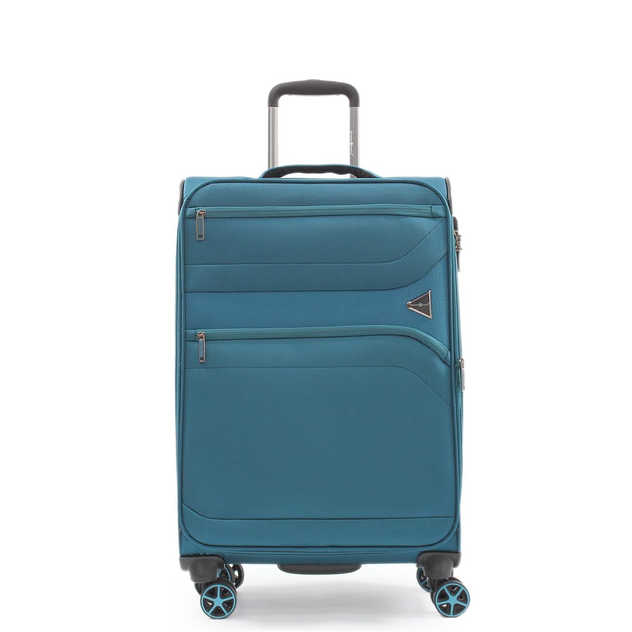 Чемодан средний Snowball ткань M 67х44х25 + 5 см 78 л 3,1 кг Бирюзовый (21505)