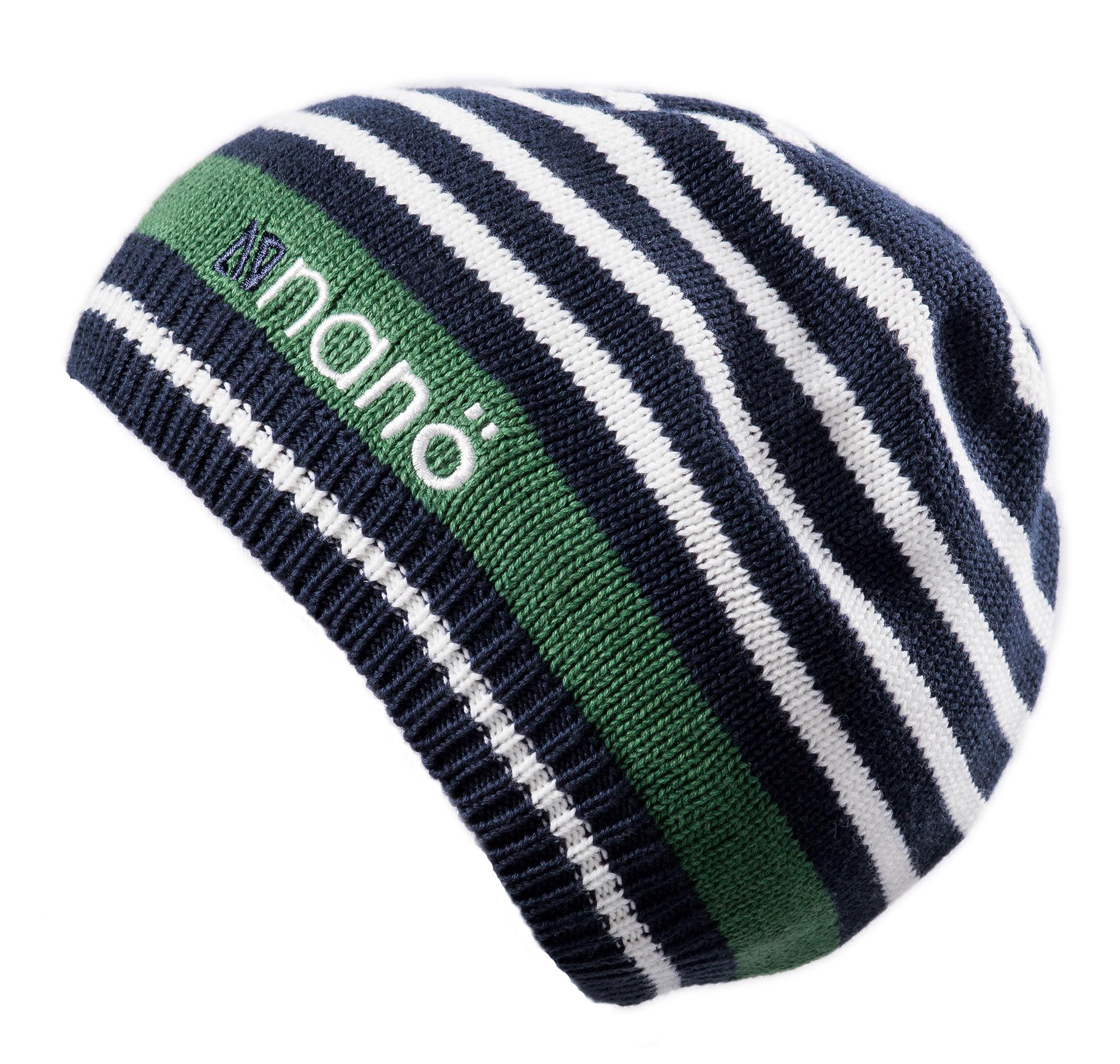 Шапка вязаная для мальчика Nano S18TUT259 демисезонная 47-49 см Черно-белый (S18TUT259-DkHeaven-12/24m)